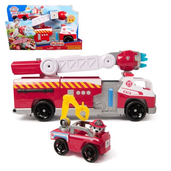 PAW Patrol Fire Rescue - Marshalls Deluxe Feuerwehr-Truck mit Licht- und Soundeffekten