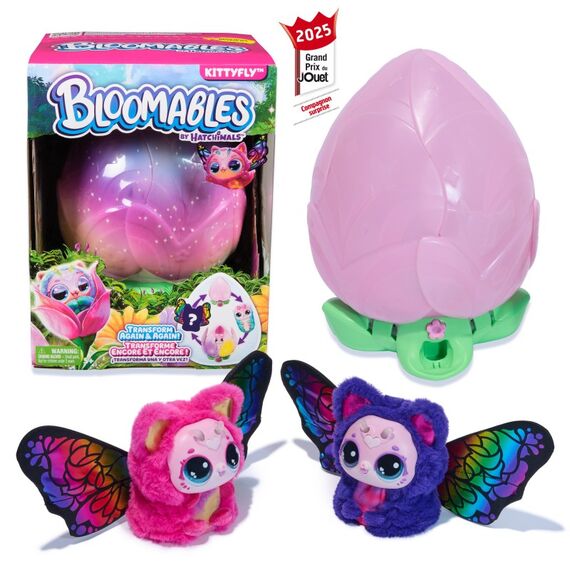Hatchimals Bloomables von - Kittyfly, Interaktives Spielzeug mit Überraschung, doppelter Verwandlung und über 100 Geräuschen und Reaktionen