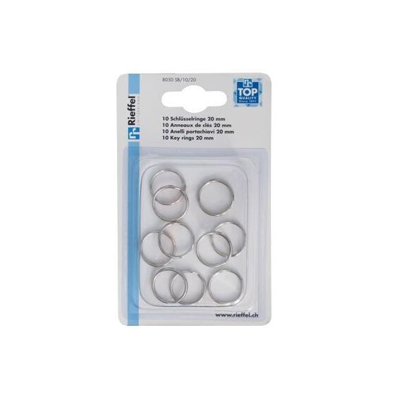 Rieffel 8050 SB/10/20 Schlüsselring/Etui Silber