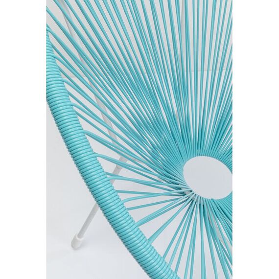 KARE Acapulco Gartenstuhl Abendessen, Lounge, Terrasse Schalensitz Netz-Rückenlehne Polyethylen, Stahl Türkis, Farbe: Türkis, 7 image