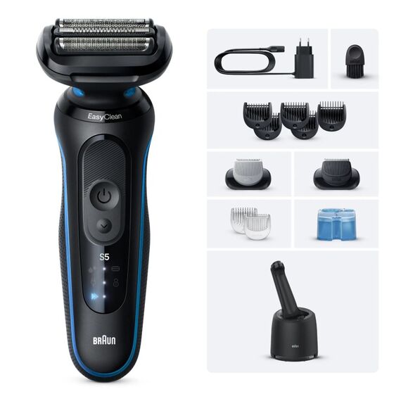 Braun 52-B7650cc Folienschaber Trimmer Schwarz, Blau