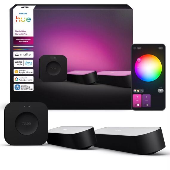 Philips Hue White and Color ambiance Starter-Set: 2 Play Lightbars + Hue Bridge Pro, 6 image