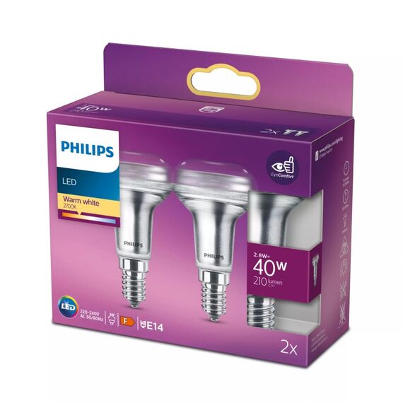 Philips Reflektor 40W R50 E14 x2