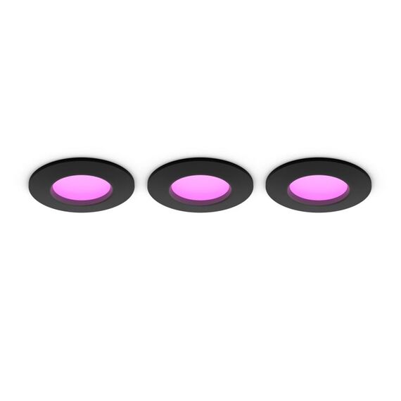 Philips Hue White and Color ambiance Slim Einbauleuchte, 90 mm, 3er-Pack