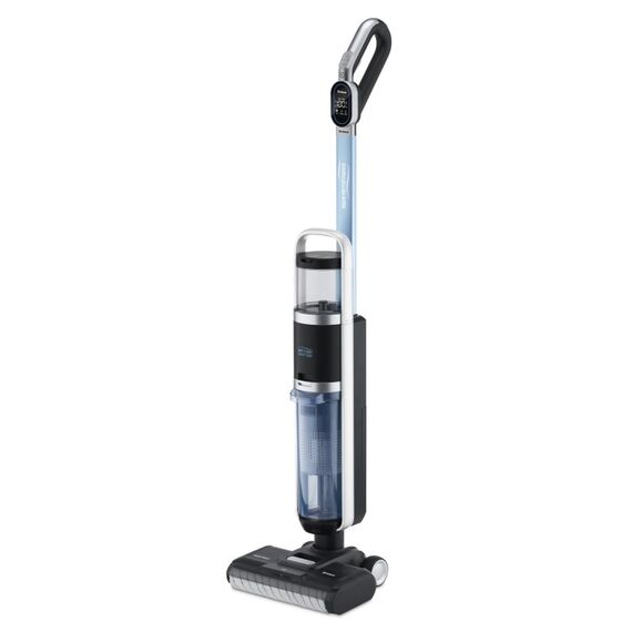Trisa Wet Clean Smart T0613 2-in-1-Stabstaubsauger Batterie Trocken&Nass HEPA Beutellos 300 W Schwarz, Blau 3 Ah