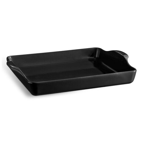 Emile Henry 48256 Backform Rechteckig Keramik Pastetenbackform, Farbe: Schwarz