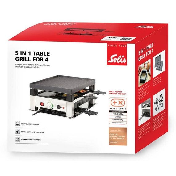 Solis 7611210977568 Raclette Grill 4 Person(en) 1020 W Schwarz, Silber, 8 image