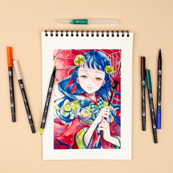 Tombow ABT Dual Brush Pen Watercolor Manga Set Wind, 2 image