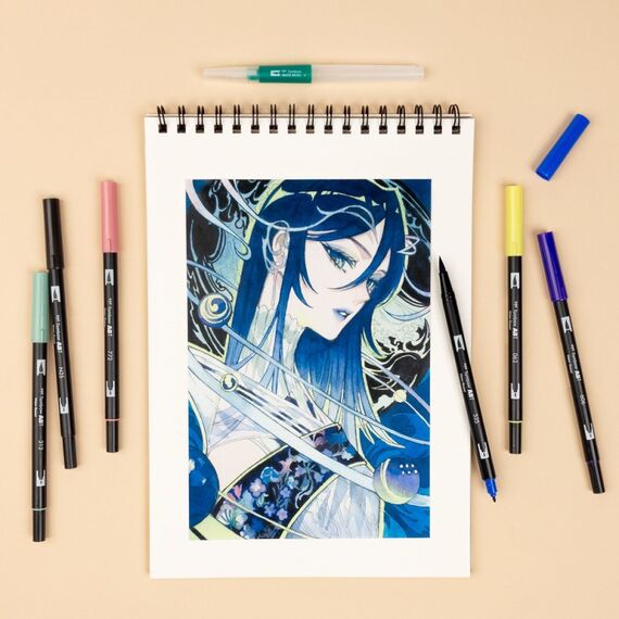 Tombow ABT Dual Brush Pen Watercolor Manga Set Wind, 3 image