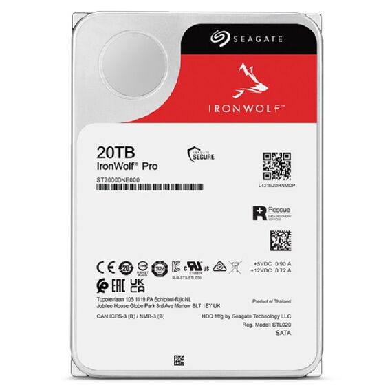 Seagate IronWolf Pro ST20000NT001 Interne Festplatte 20 TB 7200 RPM 256 MB 3.5", 2 image