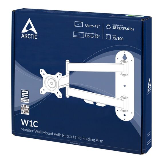 ARCTIC W1C - Monitor-Wandhalterung mit beweglichem Gelenkarm, 7 image