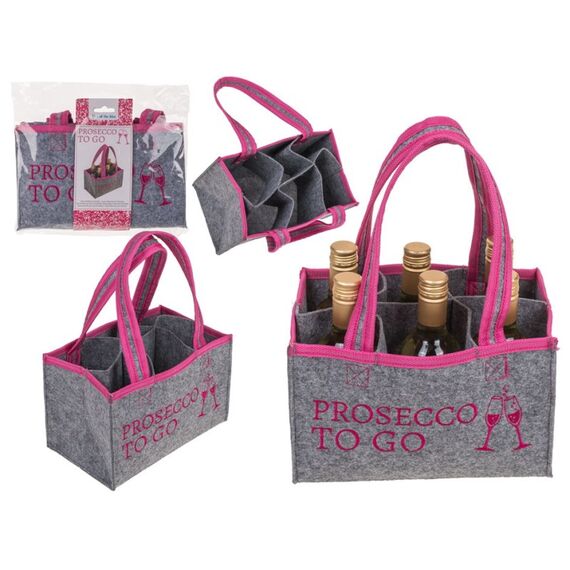 Goldbuch Filz-Flaschenhalter für 6 Flaschen Prosecco to go, ca.24x14x15cm, 2 image