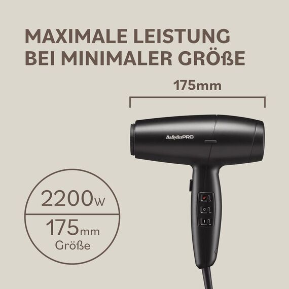 BaByliss LUPIA Haartrockner 2200 W Schwarz, 2 image