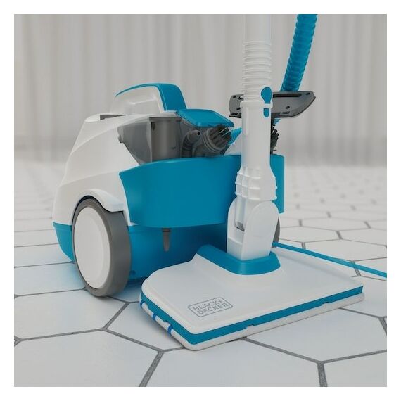Black & Decker BHSMP2008-QS Dampfreiniger Zylinder-Dampfreiniger 1,2 l 2000 W Blau, Grau, Weiß, 6 image