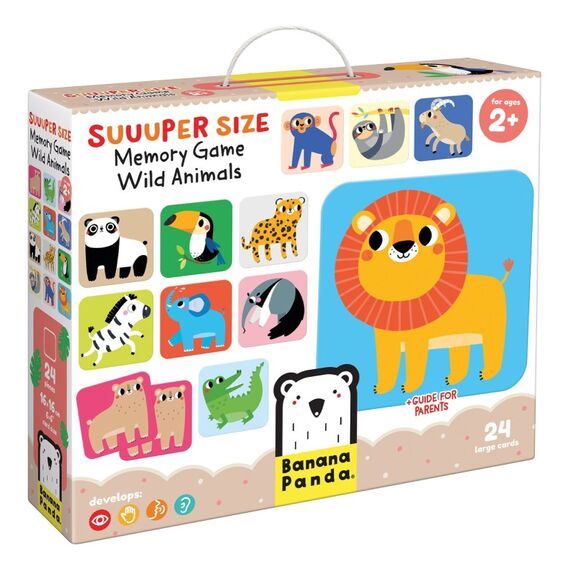 Banana Panda 49121 Brettspiel Suuuper Size Memory Game Wild Animals 10 min Speicher
