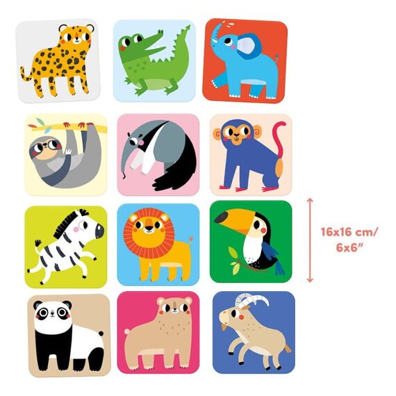 Banana Panda 49121 Brettspiel Suuuper Size Memory Game Wild Animals 10 min Speicher, 2 image