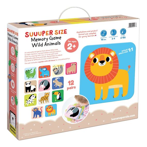 Banana Panda 49121 Brettspiel Suuuper Size Memory Game Wild Animals 10 min Speicher, 6 image