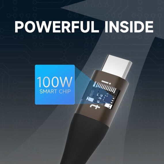 ISDT USB C CARGER CABLE 100W 120CM USB Kabel 1,2 m Schwarz, 3 image