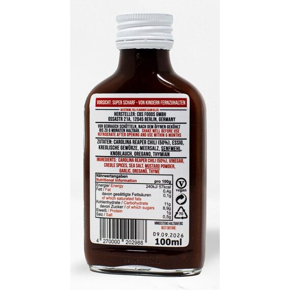 Crazy Bastard Sauce 4270000202988 Scharfe Sauce Chili Flasche 100 ml 1 Stück(e), 2 image
