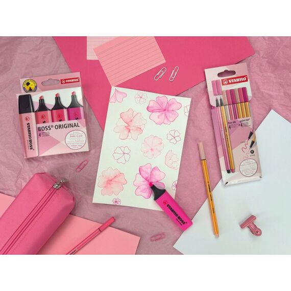 STABILO BOSS ORIGINAL Marker 4 Stück(e) Meißel Pink, 6 image