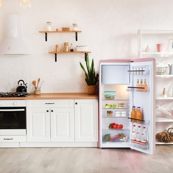 Domo DO91708R Kühlschrank mit Gefrierfach Freistehend 218 l Pink, 3 image