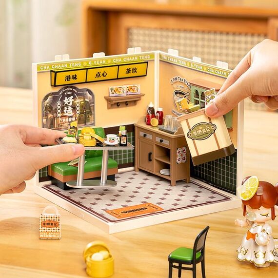 ROBOTIME DW021 DIY-Miniatur-Haus/Bücherecke DIY-Miniaturhaus, 4 image