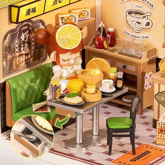 ROBOTIME DW021 DIY-Miniatur-Haus/Bücherecke DIY-Miniaturhaus, 6 image