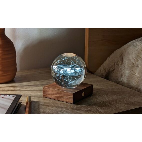Gingko Design G025SO Tischleuchte 2 W LED Transparent, Walnuss, 2 image