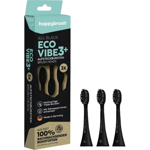 happybrush ECO VIBE 3+ 3 Stück(e) Schwarz