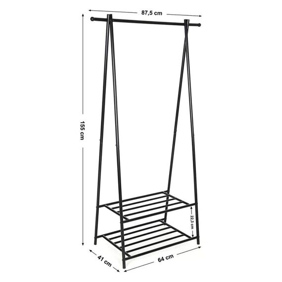 Songmics Kleiderständer aus Metall Schwarz, 7 image
