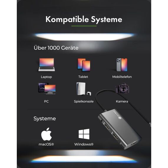 ICY BOX Adapter für USB Type-C zu 3x HDMI, 7 image