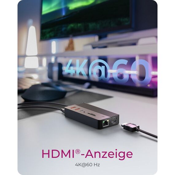 ICY BOX IB-DK4072M-CU31, 10 in 1 DockingStation mit Slot für M.2 NVME SSD Slot, Host USB 3.2 Gen 2 Type-C+A 10 Gbit/s, 4 image