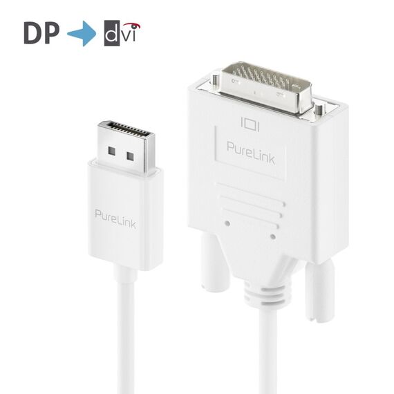 PureLink IS2010-030 Videokabel-Adapter 3 m DisplayPort DVI-D Weiß, Farbe: Weiß, Länge: 3 m, 2 image
