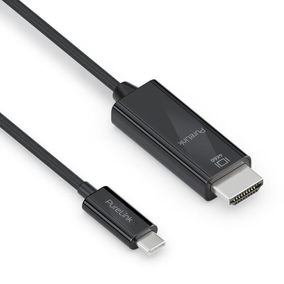 PureLink IS2201-010 Videokabel-Adapter 1 m USB Typ-C HDMI Schwarz, Farbe: Schwarz, Länge: 1 m