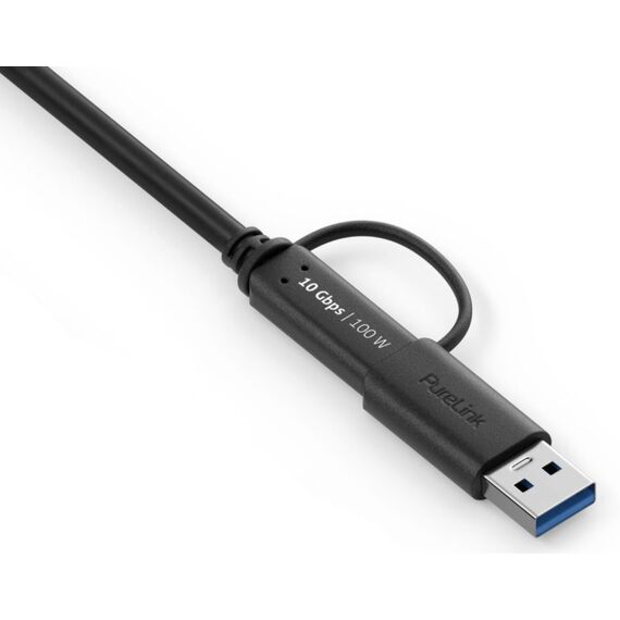 PureLink IS2513-010 USB Kabel USB 3.2 Gen 1 (3.1 Gen 1) 1 m USB C USB A/USB C 10 Gbit/s 100 W Schwarz, 4 image