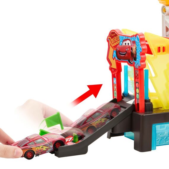 Disney Pixar Cars Autowaschanlagen-Spielset für Rennwagen und Lightning McQueen mit Farbwechseleffekt, 3 image