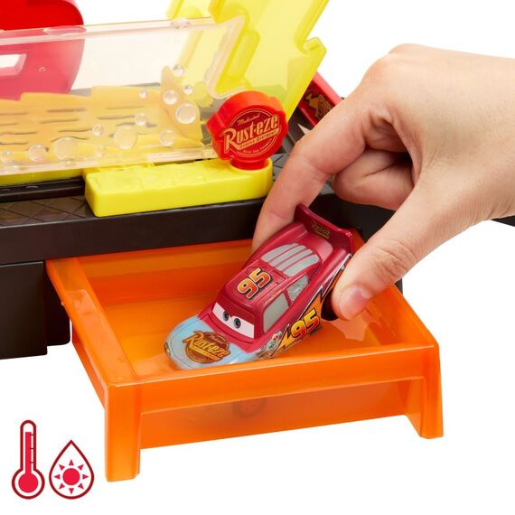 Disney Pixar Cars Autowaschanlagen-Spielset für Rennwagen und Lightning McQueen mit Farbwechseleffekt, 5 image