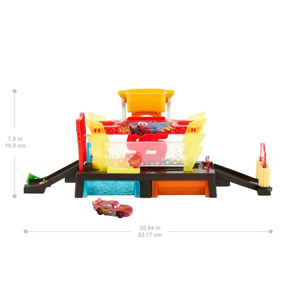 Disney Pixar Cars Autowaschanlagen-Spielset für Rennwagen und Lightning McQueen mit Farbwechseleffekt, 6 image