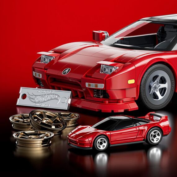 Mattel Brick Shop Hot Wheels ’90 Acura NSX Bauset (876 Teile), für Sammler, 5 image