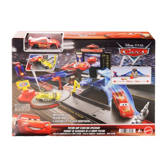 Disney Pixar Cars Piston Cup Stunt-Rennstrecke Spielset mit Lightning McQueen-Spielzeugauto, 8 image