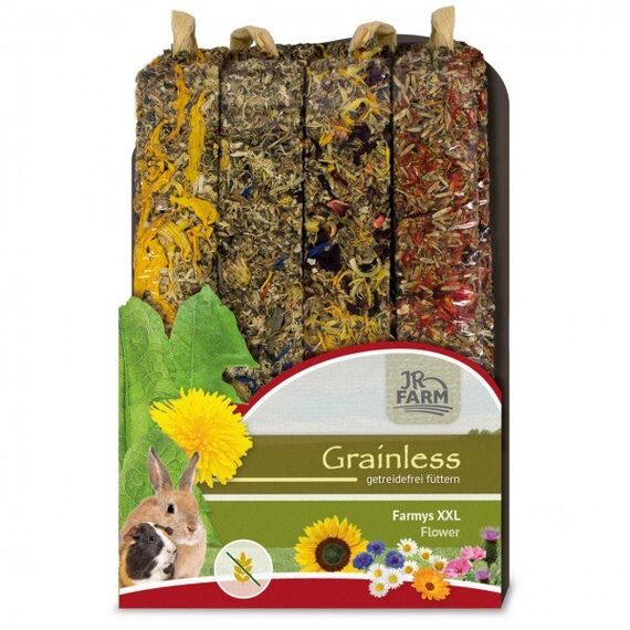 JR Farm Grainless Farmys XXL Flower Snack 450 g Zwergkaninchen