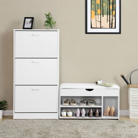 Vasagle LBC03WT Wohnzimmer-Sideboard 3 Tür(en), 3 image