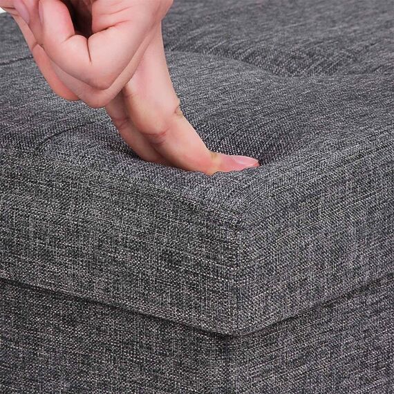 Songmics LSF77K Hocker & Sitzkissen Hocker/Ottomane Rechteck, 6 image