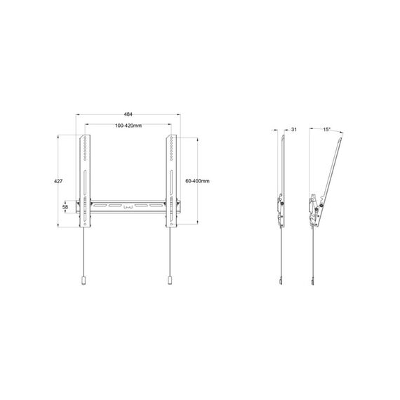 Multibrackets 0988 TV-Halterung 139,7 cm (55") Schwarz, 4 image