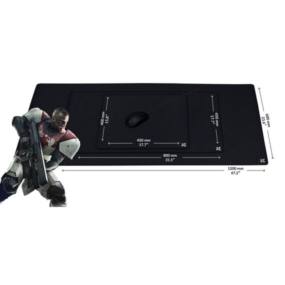 Dream Machines DM XXL Gaming-Mauspad Schwarz, 2 image