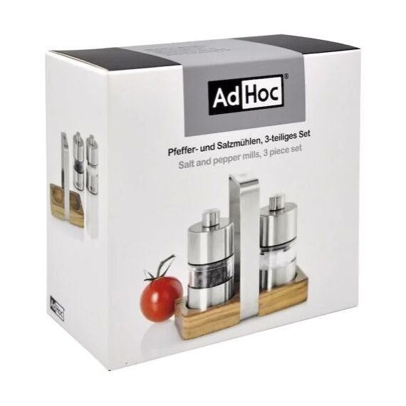 AdHoc AHM-ME03 Salz- und Pfeffermühlen-Set Edelstahl, 5 image