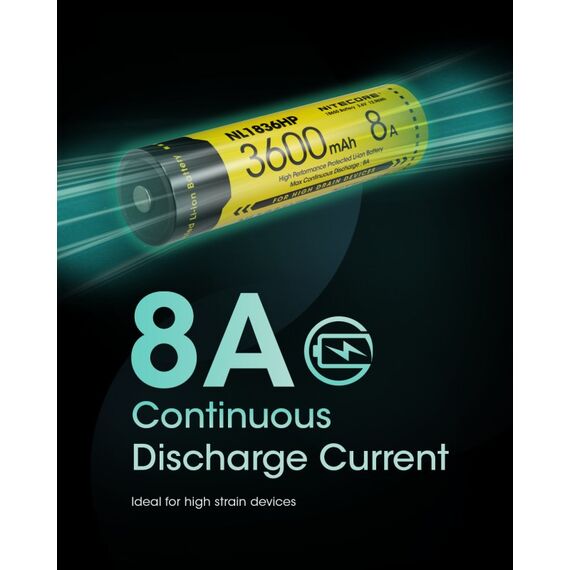 Nitecore BATTERY RECH. LI-ION 3.6V/NL1836HP(3600MAH) Industrieakku Lithium-Ion (Li-Ion) 3,6 V, 14 image