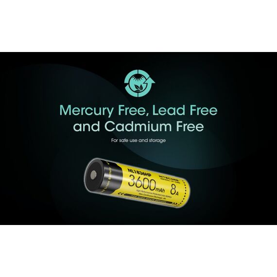 Nitecore BATTERY RECH. LI-ION 3.6V/NL1836HP(3600MAH) Industrieakku Lithium-Ion (Li-Ion) 3,6 V, 5 image