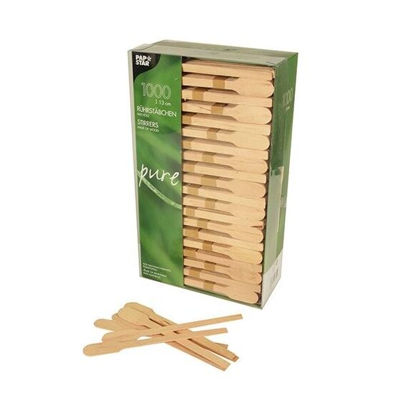 Papstar 16715 Wegwerf-Löffel Disposable stirring sticks Holz Natürlich/Natur 1000 Stück(e)
