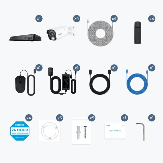 Reolink NVS8-8MB4 Videoüberwachungskit Kabelgebunden 8 Kanäle, 4 image